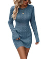 Women's Cable Knit Mini Sweater Dress