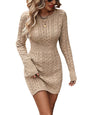 Women's Cable Knit Mini Sweater Dress