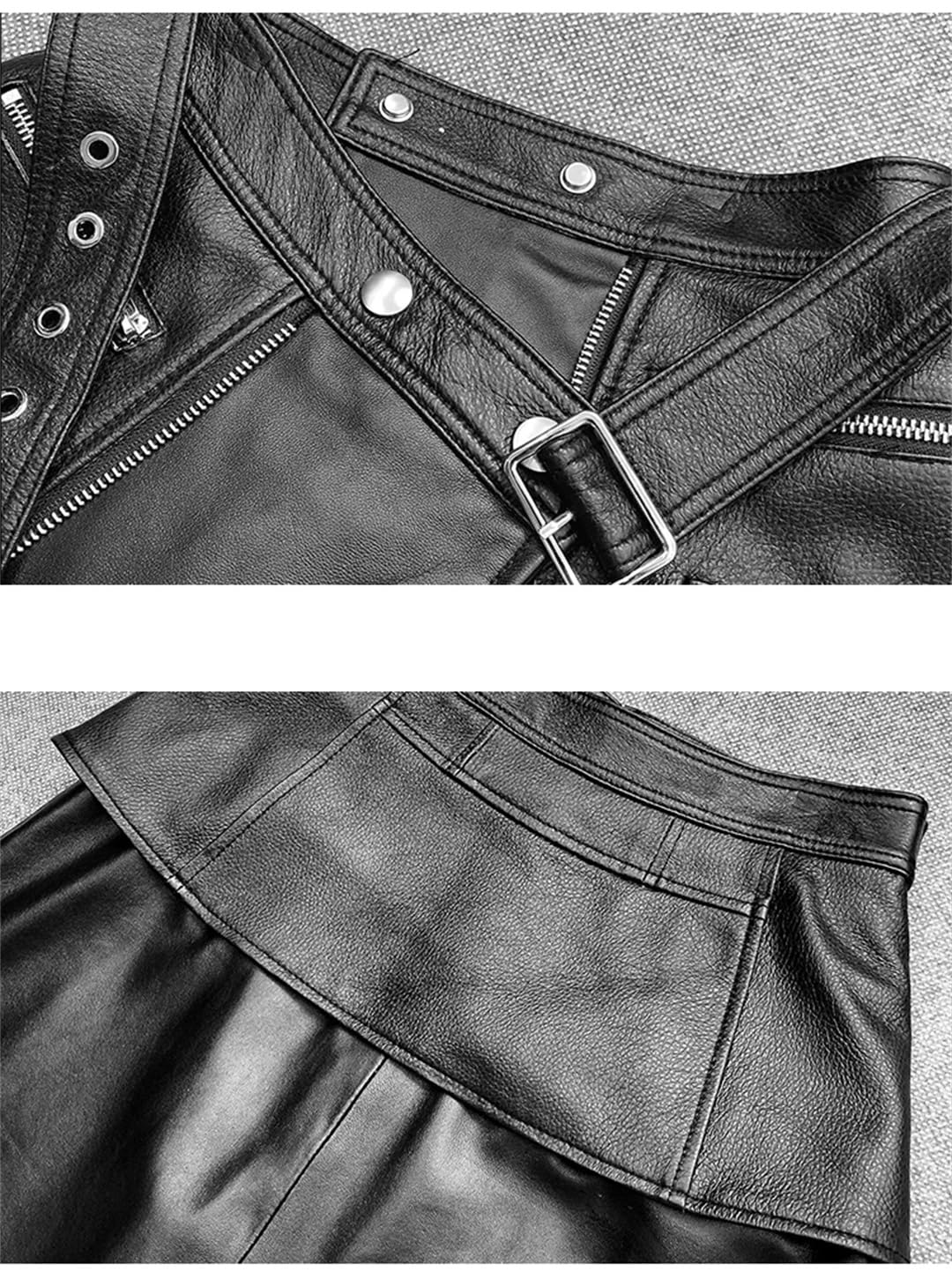 Women's Lambskin A-Line Skirt