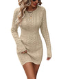 Women's Cable Knit Mini Sweater Dress